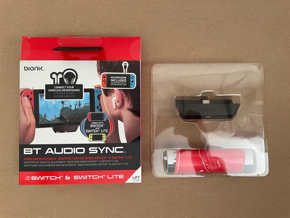 Bionik BT Audio Sync Wireless Bluetooth Adapter for Nintendo Switch - Open Box