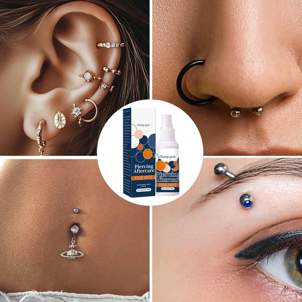 Piercing Aftercare Spray 30ml Fine Mist Saline Solution For Piercing