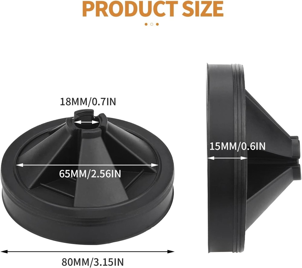 Upgraded Garbage Disposal Splash Guard, 2 Pack EPDM Rubber 3 Black 2