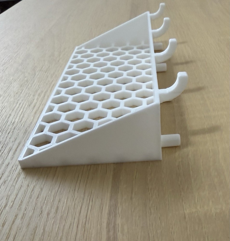 Pegboard Screwdriver Holder Rack Organizer 3D Printed Tool Storage - White