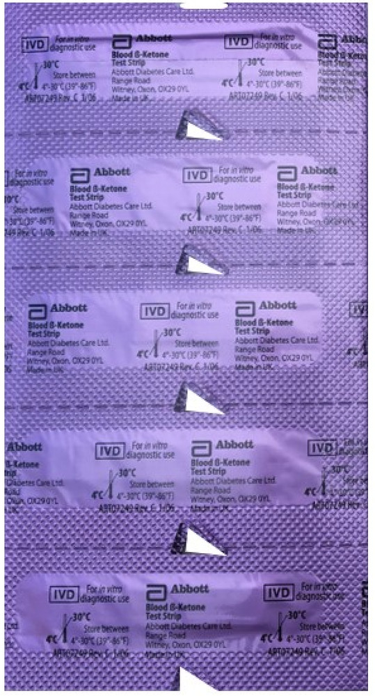 30 Blood Ketone Test Strips, Precision Xtra - Compatible