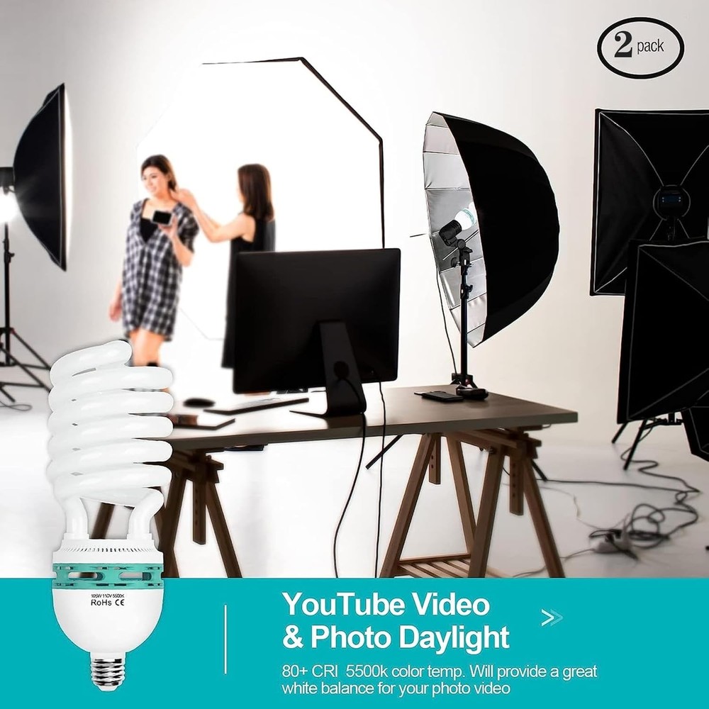 Full Spectrum Light Bulb CFL Daylight for Photography Studio