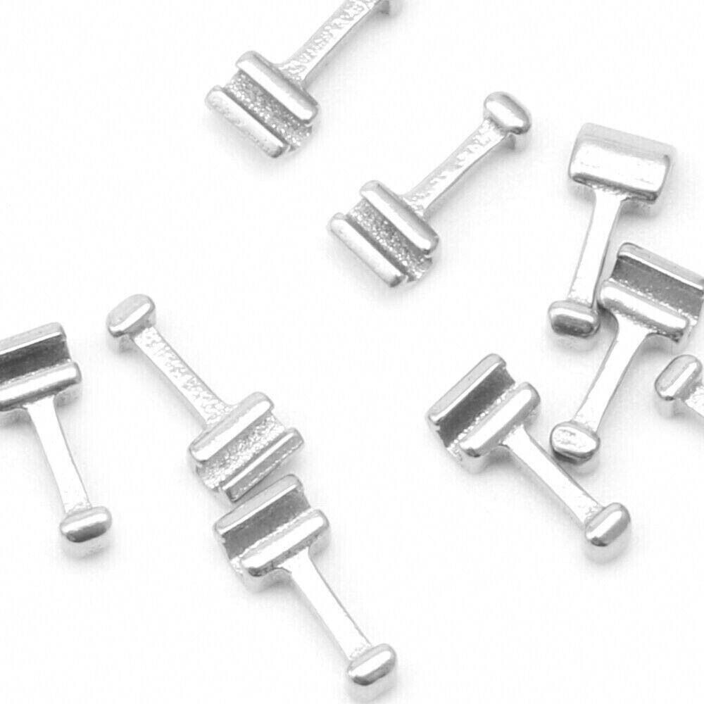 50Pcs Dental Ortho Stainless Steel For Rectangular/Round Wire Crimpable Hook