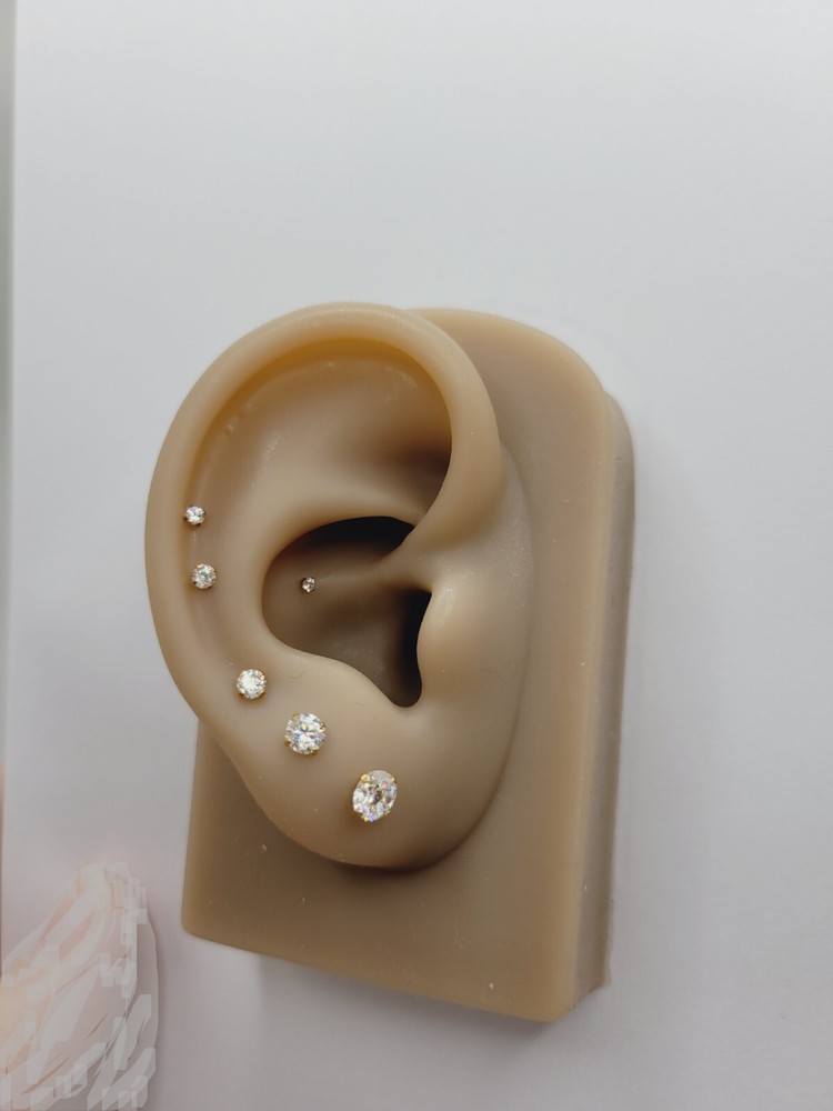 20G/18G/16G Titanium 1.5mm~5mm Stud PushPin Labret, Threadless Flat Back Earring