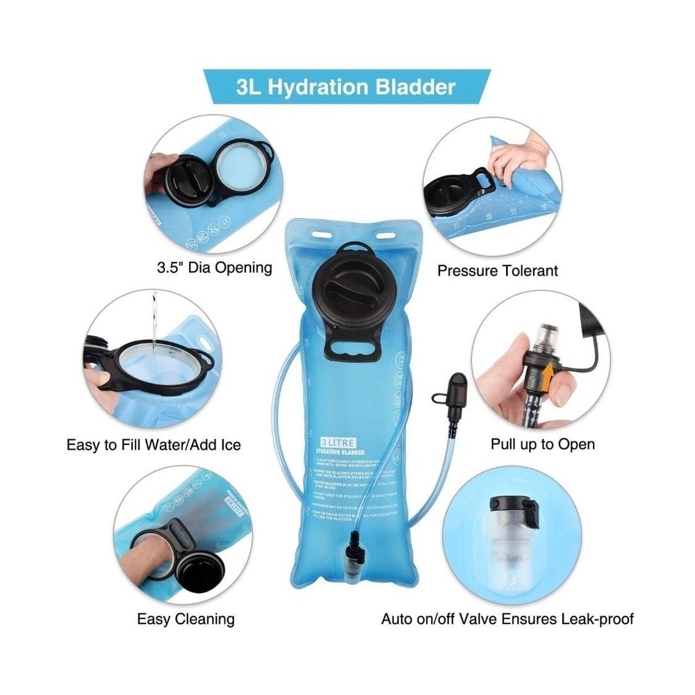 NOOLA Tactical Hydration Backpack with 3L TPU Water Bladder