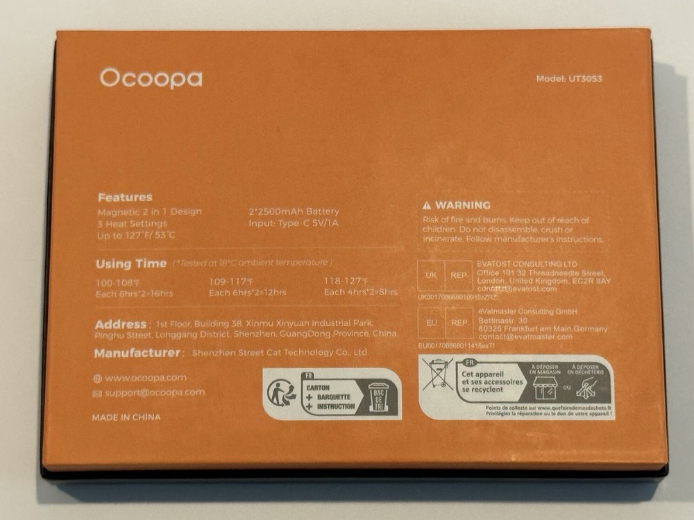 OCOOPA Rechargeable Hand Warmers 2 Pack, Electric, Magnetic, UT3 Lite