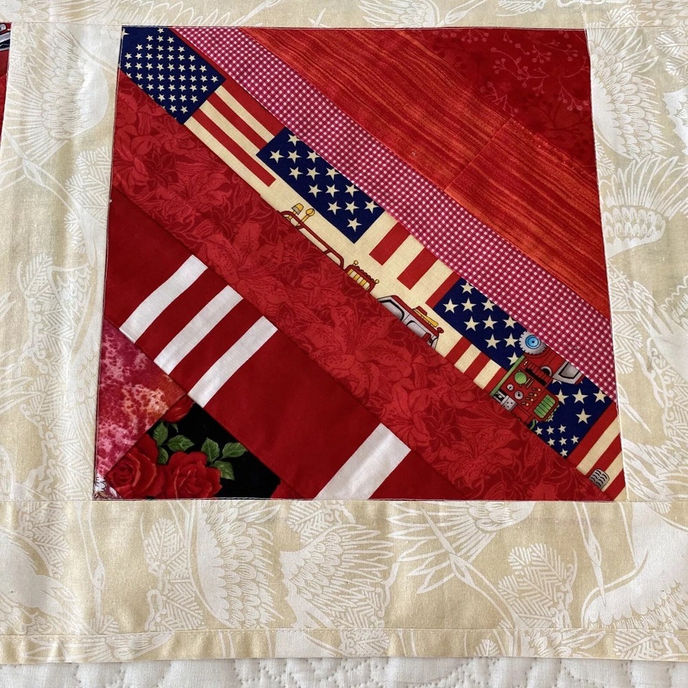 Handmade Patchwork Cotton Quilt Lightweight No Wadding / Batting 125 cm x 125 cm
