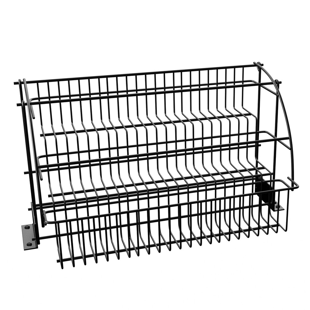 Pull down 3 Tier Cabinet Spice Rack Organizer Metal Storage Shelf Kitchen Use