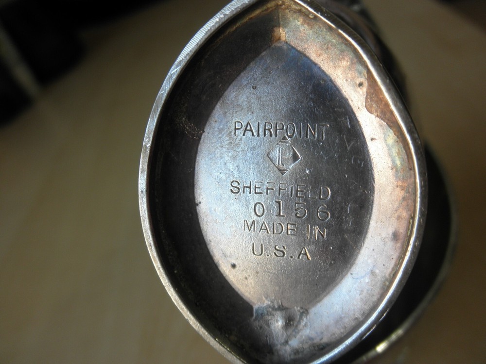Pairpoint Sheffield Silverplate Sugar and Creamer Monogrammed