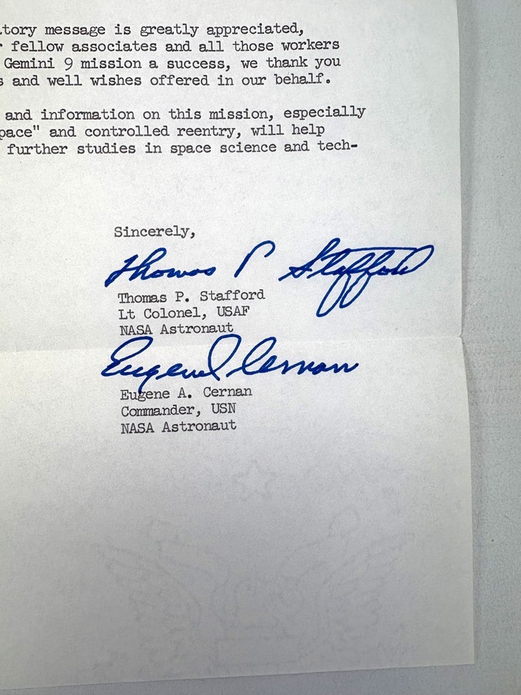 NASA Astronaut Signed Letters Archive, 1963–1966 (Mercury & Gemini Programs)
