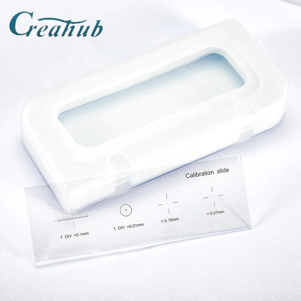 Microscope Stage Calibration Slide for USB Camera 0.01mm Micrometer