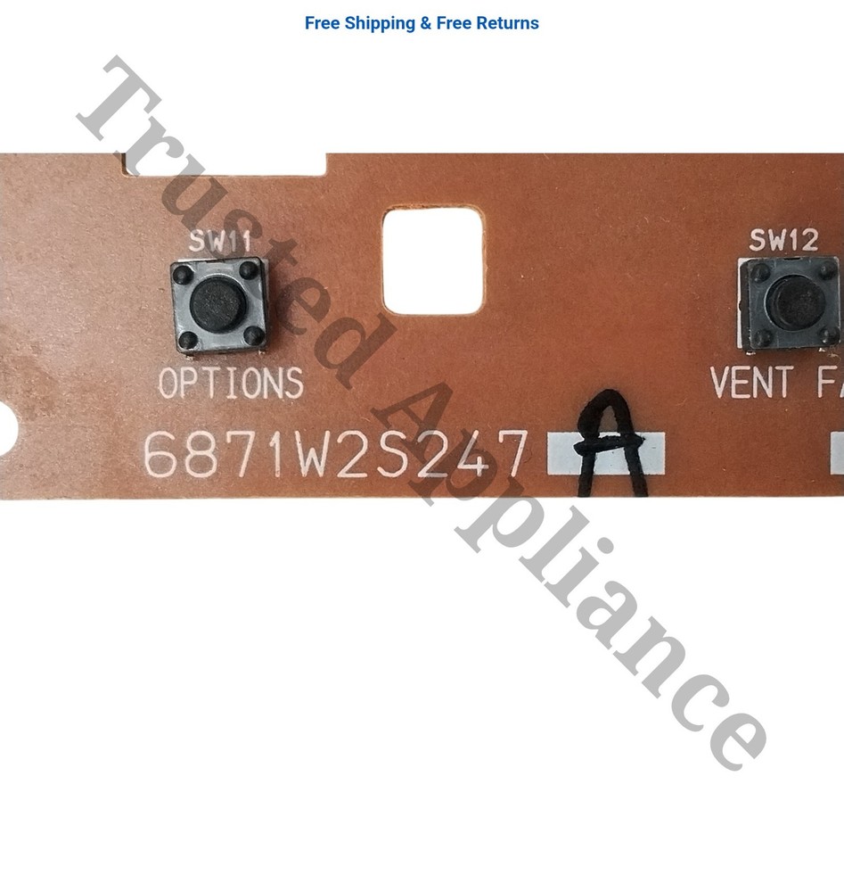 LG Microwave Main Control Board Electronic Controller PCB 6871W2S247