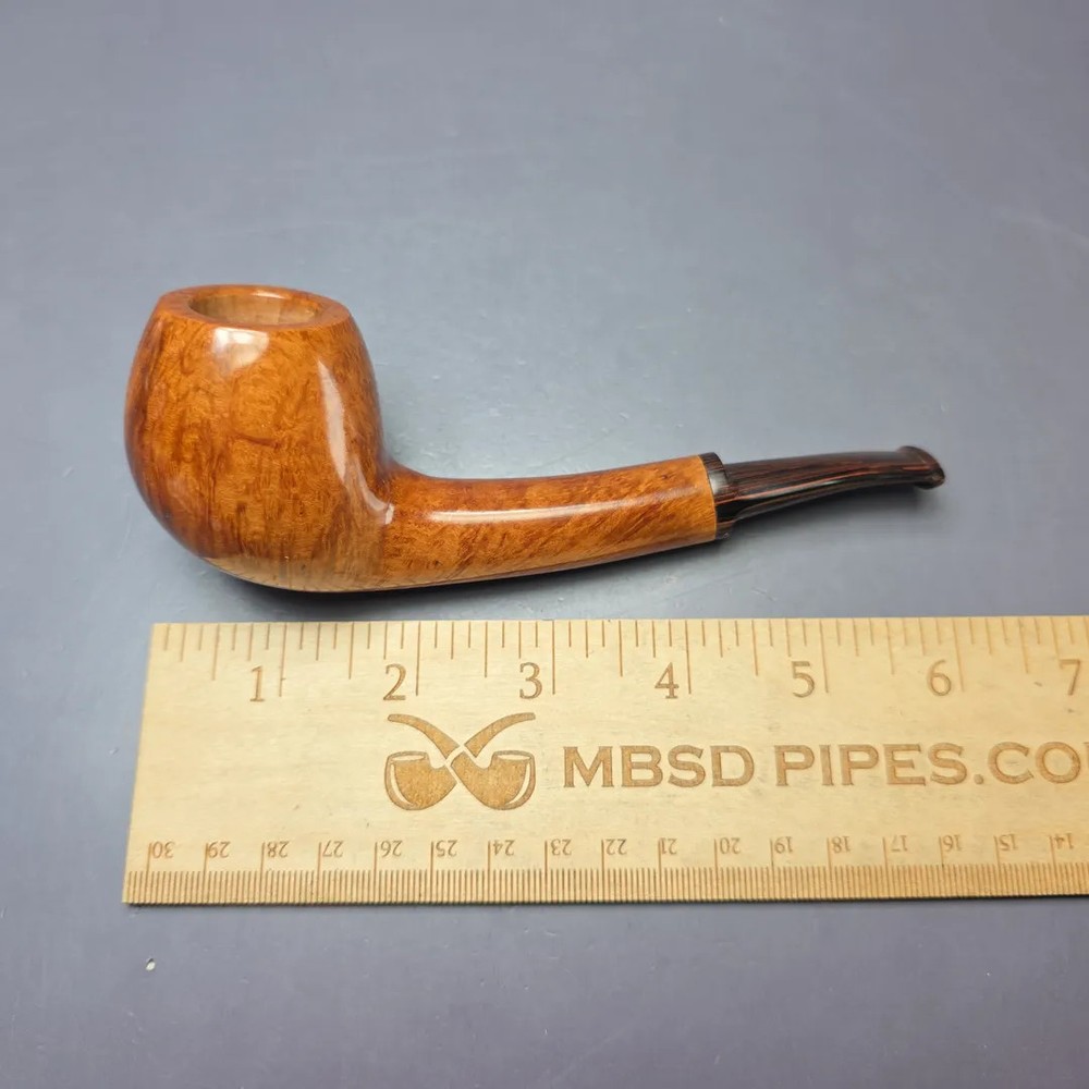 Dave Neeb Smooth Long Shank Apple Handmade Briar Pipe, New