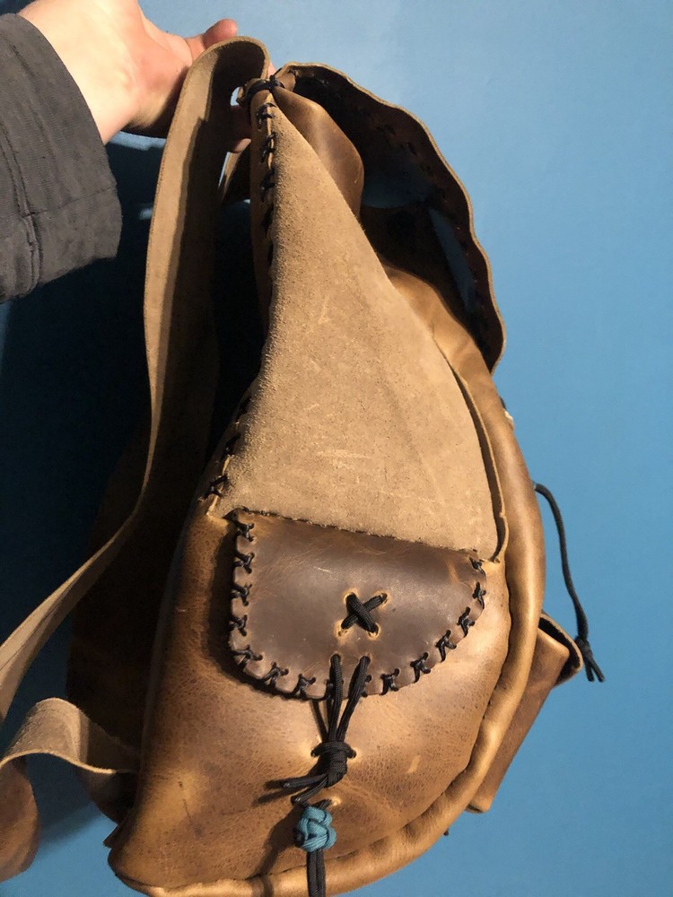 Leather Backpack Survival Pack Genuine High Quality Leather