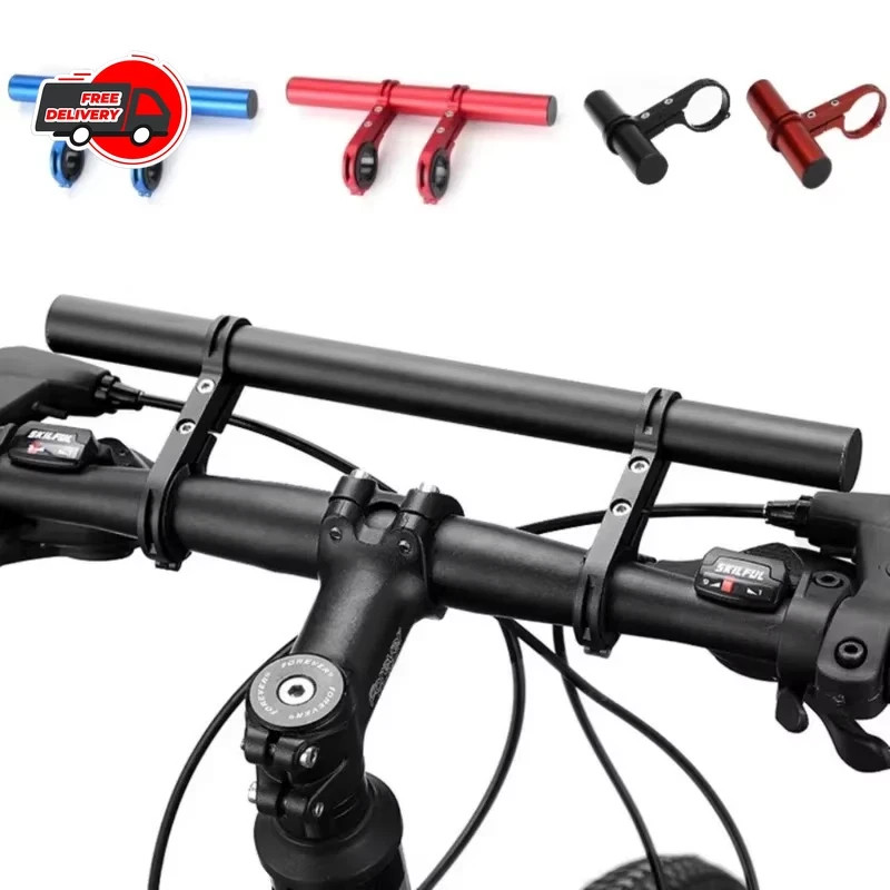 10–30cm Bicycle Handlebar Extender MTB Road Bike Headlight Mount Rack Bracket