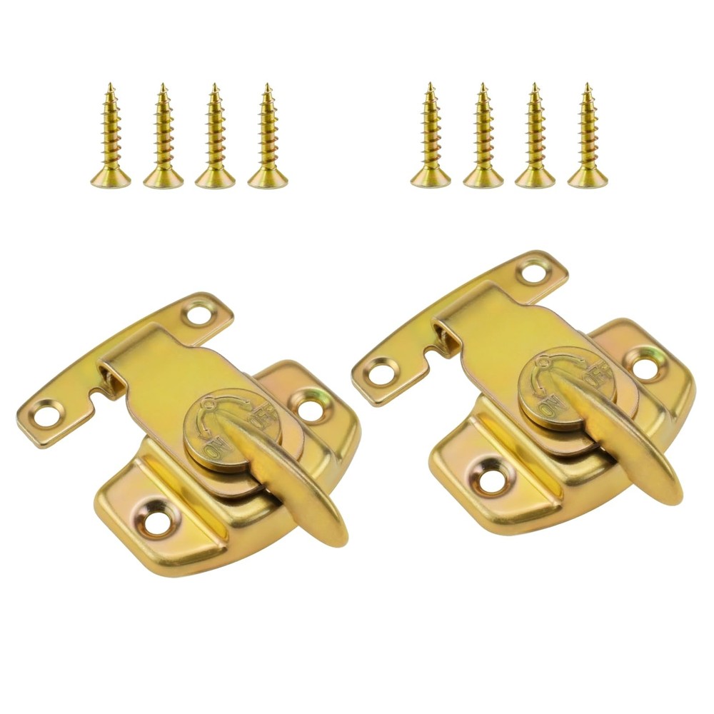 SDTC Tech 2 Pack Dining Table Locks Metal Spring Leaf Buckle Yellow