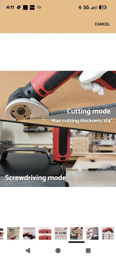 electric scissors and screwdriver