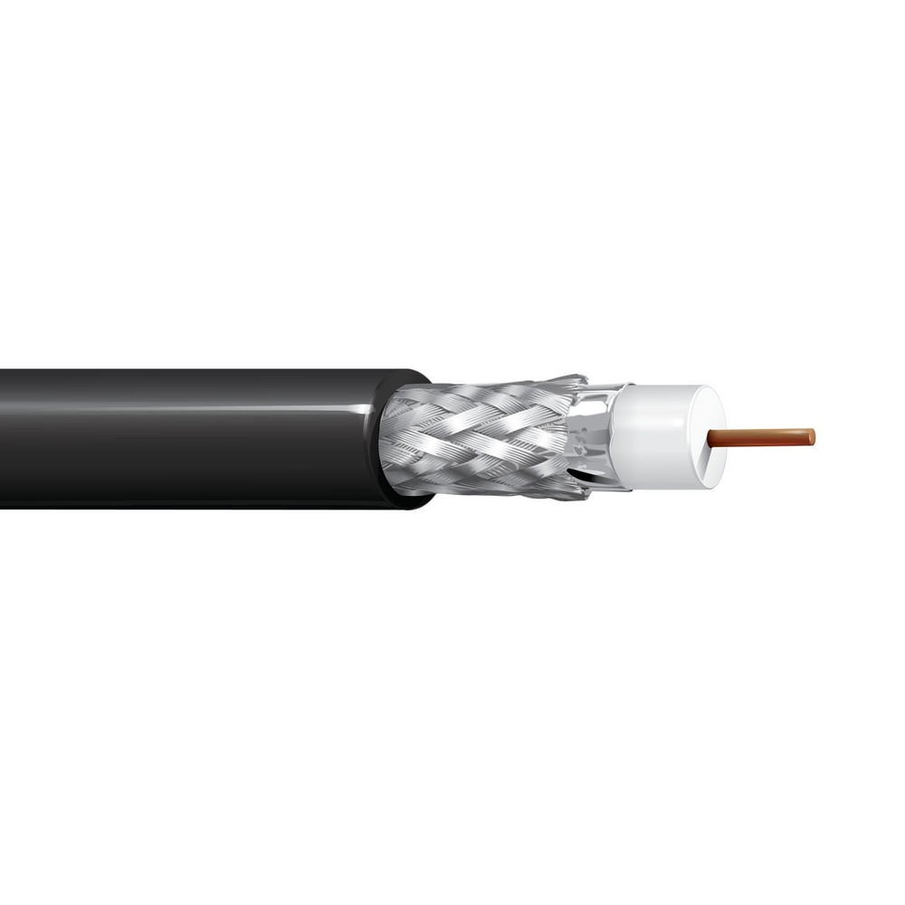 Belden 9292 14 AWG Solid Copper Braid Shield 75 Ohm RG-11 Coax Cable 300V