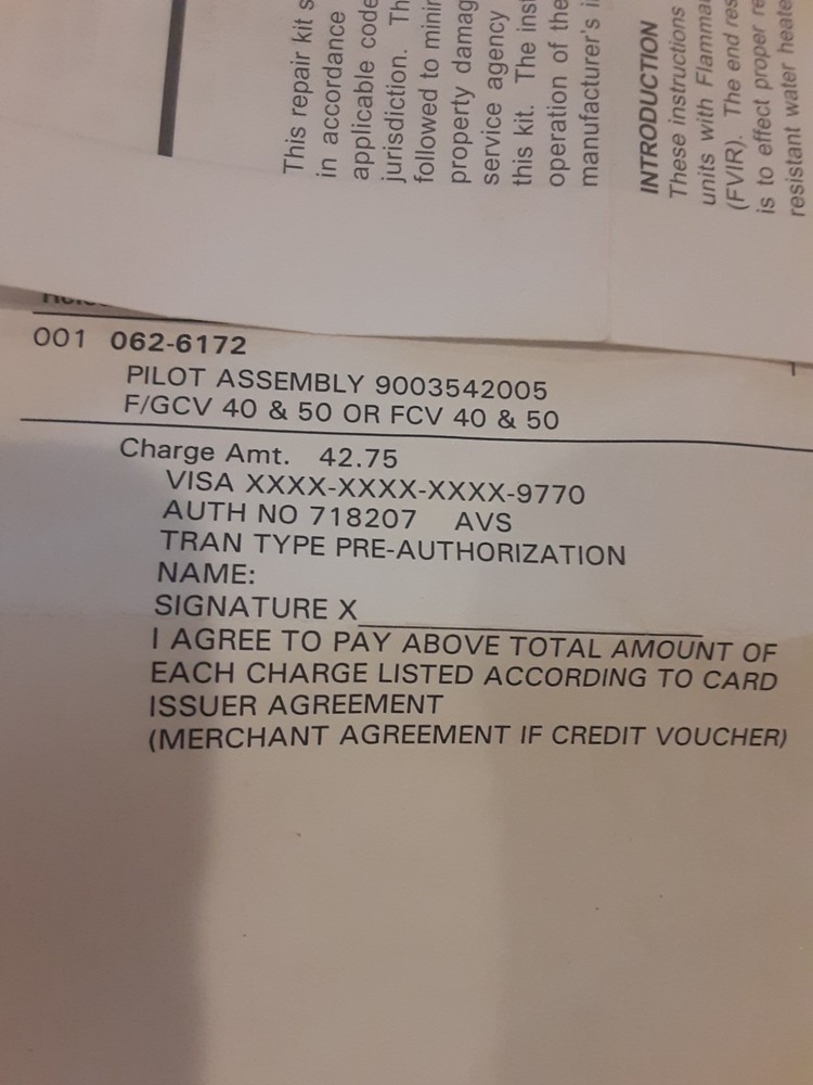 Pilot Assembly Water Heater 9003542005