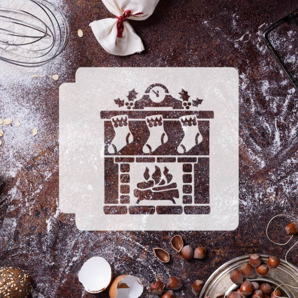 Christmas - Fireplace 783-E595 Stencil