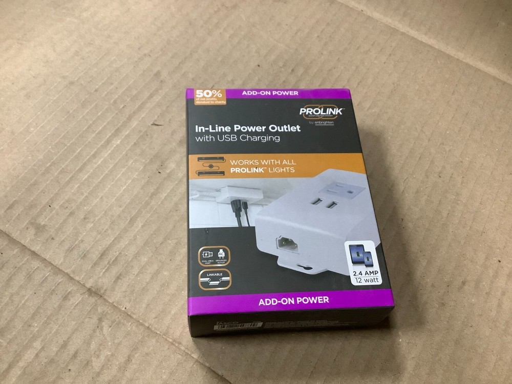 PROLINK In-Line Power Outlet with USB Charging Add On Power