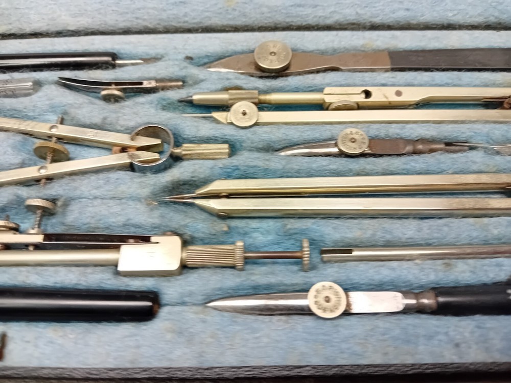 Vintage E.O.Richter & Co Precision Technical Drawing Set D-VII