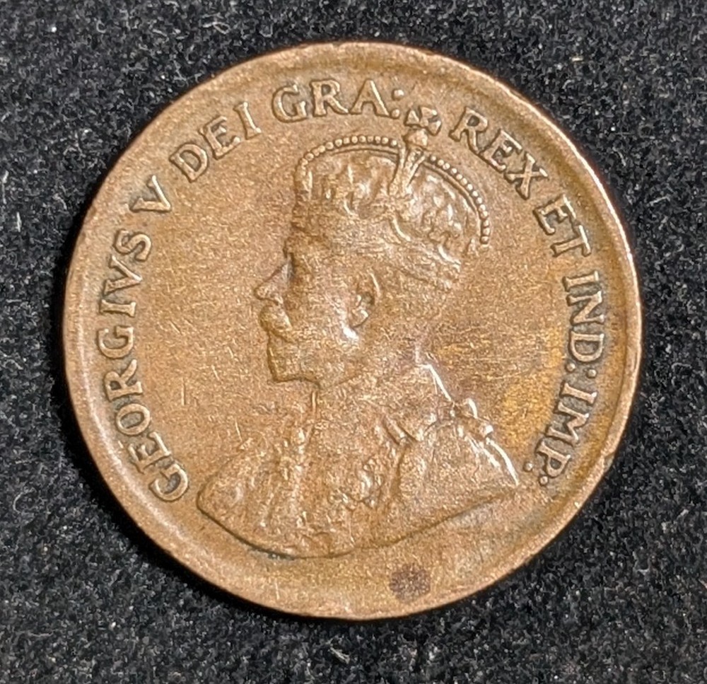 1929 Canada 1 Cent Circulated KM# 28 Brown
