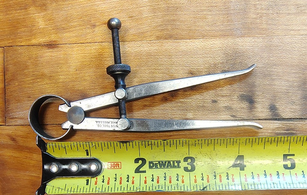 🗽 VINTAGE UNION TOOL 4" ID CALIPER