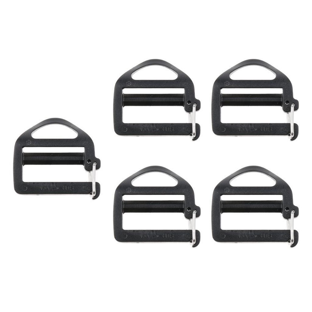 5x Plastic Slider Webbing Strap Buckle 25mm Backpack Attachment Accessories