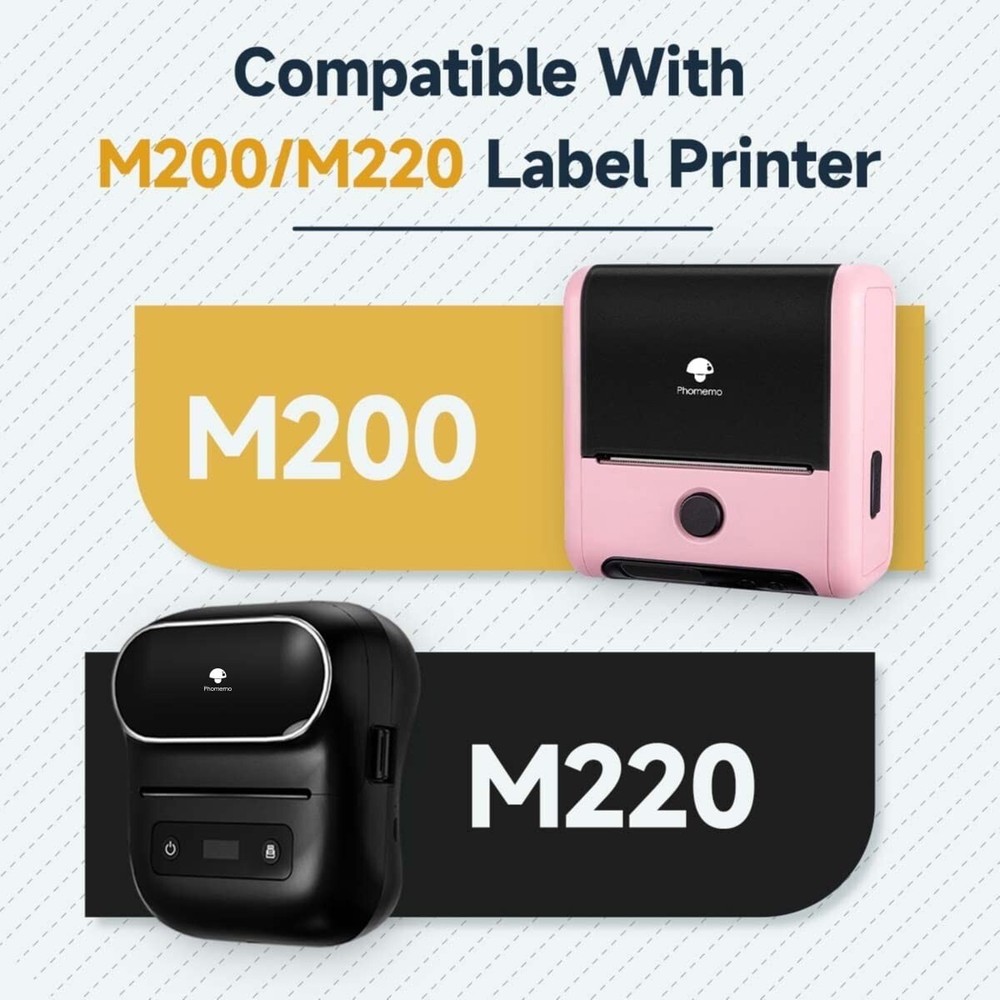 Square 70*80mm White Self-Adhesive Thermal Label for Phomemo M200/M220 Printer