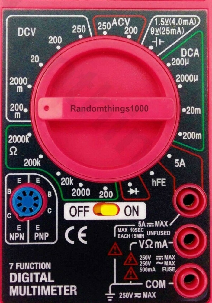 Digital Multimeter Battery Tester Voltmeter Voltage Tester OMH 7 Function Meter