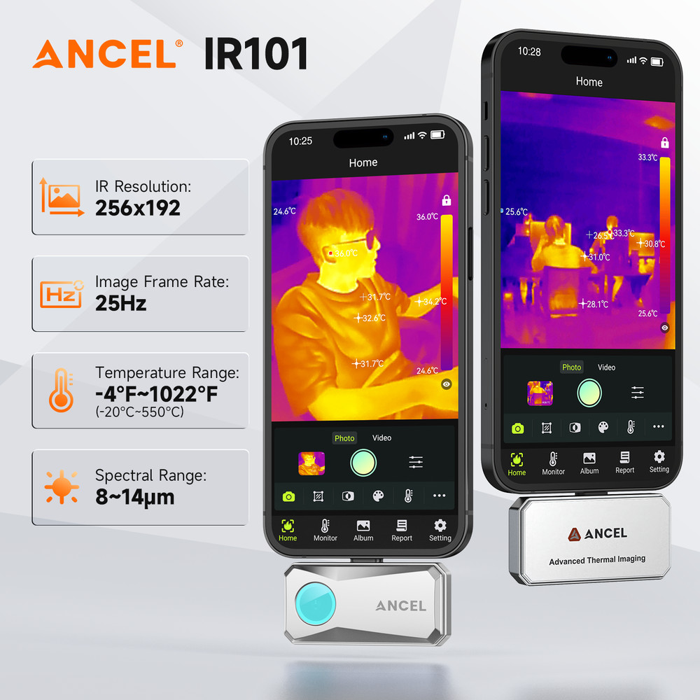 Universal Thermal Camera USB TYPE C Thermal Imaging Fit for iPhone ,IOS ,Windows