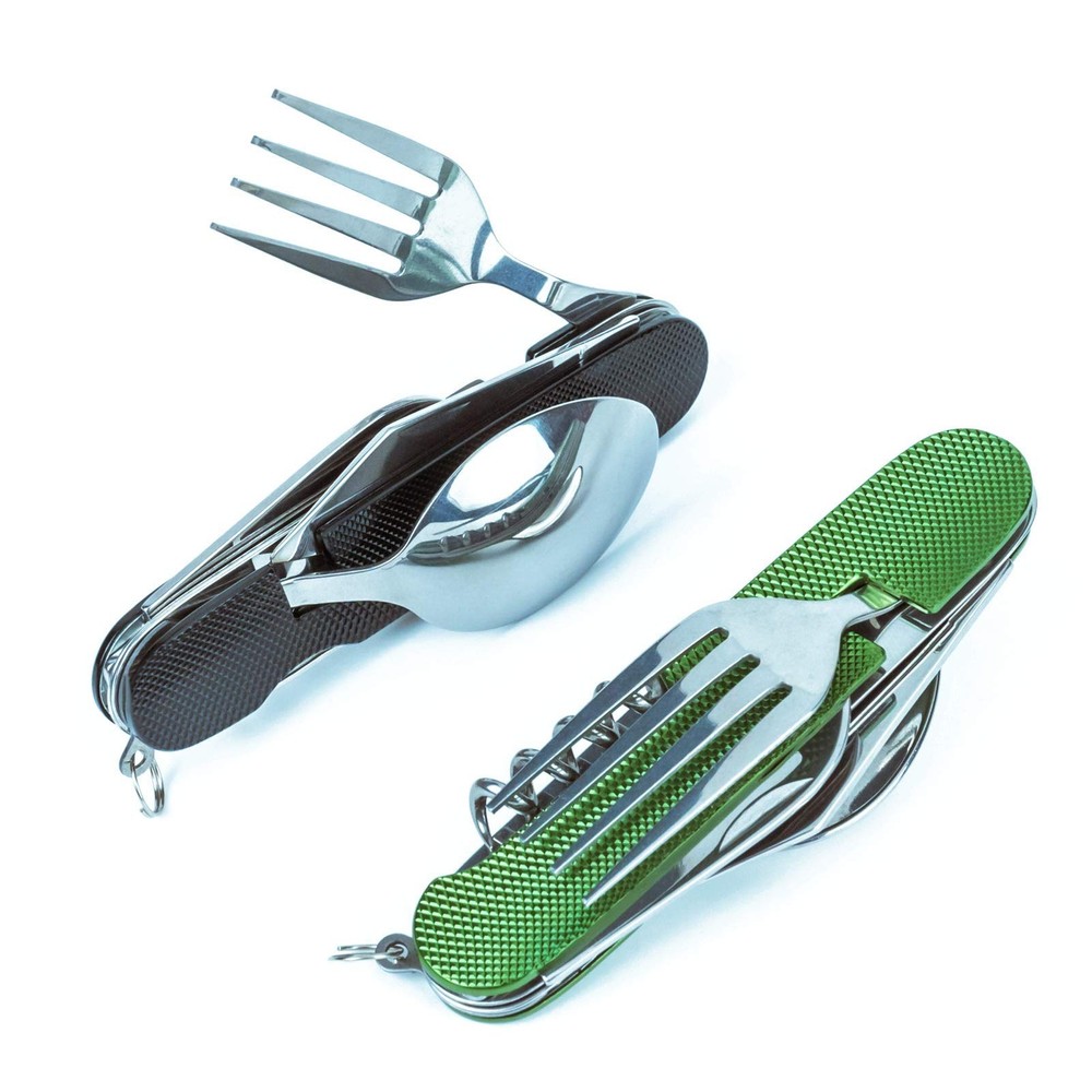 6-in-1 Multi-Function Camping Utensil Flatware Set Detachable Spoon Fork Knif...