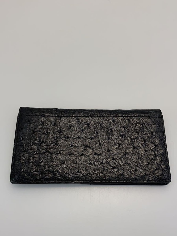 Other brands: Leather long wallet, black, plain, women's.