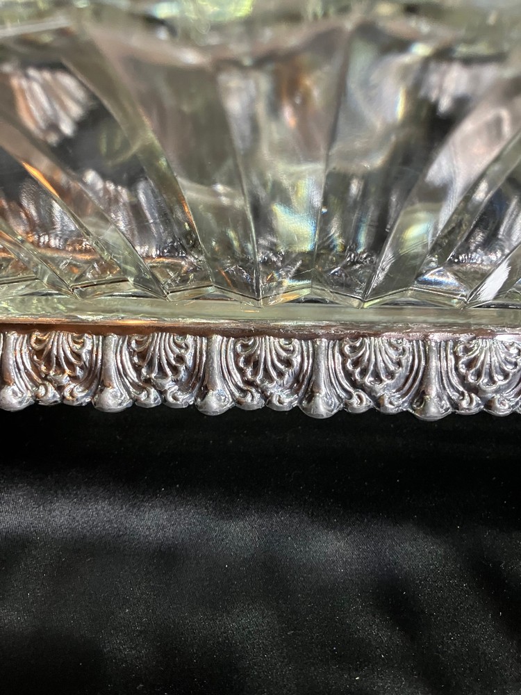 F. B. Rogers (#1152) Silverplate Footed Crystal Bowl