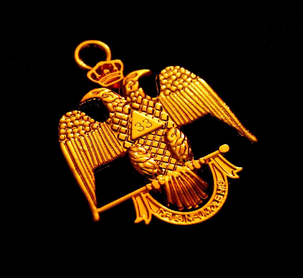 33rd 33 Degree Eagle Charm Large Pendant 1.75"