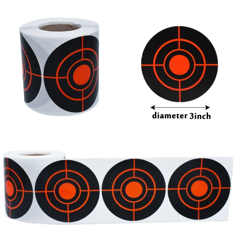250 Pcs /1 Roll Self Adhesive Papers Reactive Splatter Shooting Target Stickers