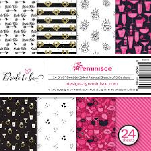 REMINISCE 6 X 6 - 2 PKG  PAPER - BRIDE TO BE