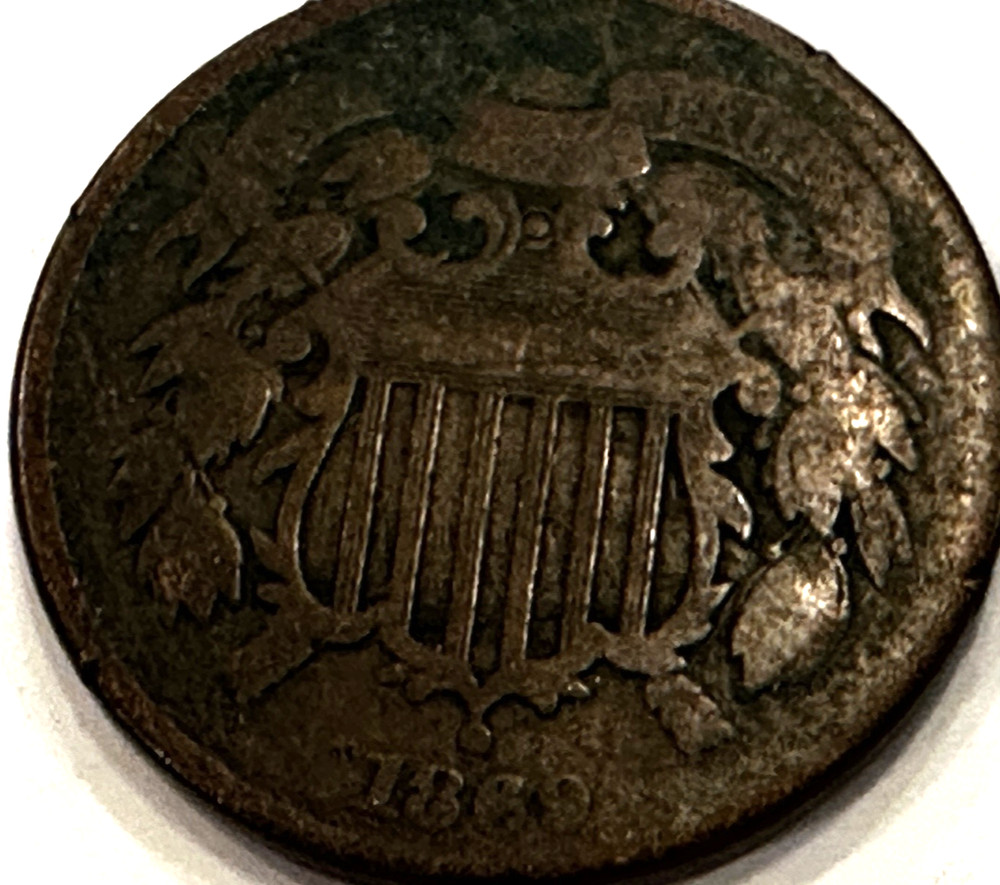 1864 two cent piece large motto LME