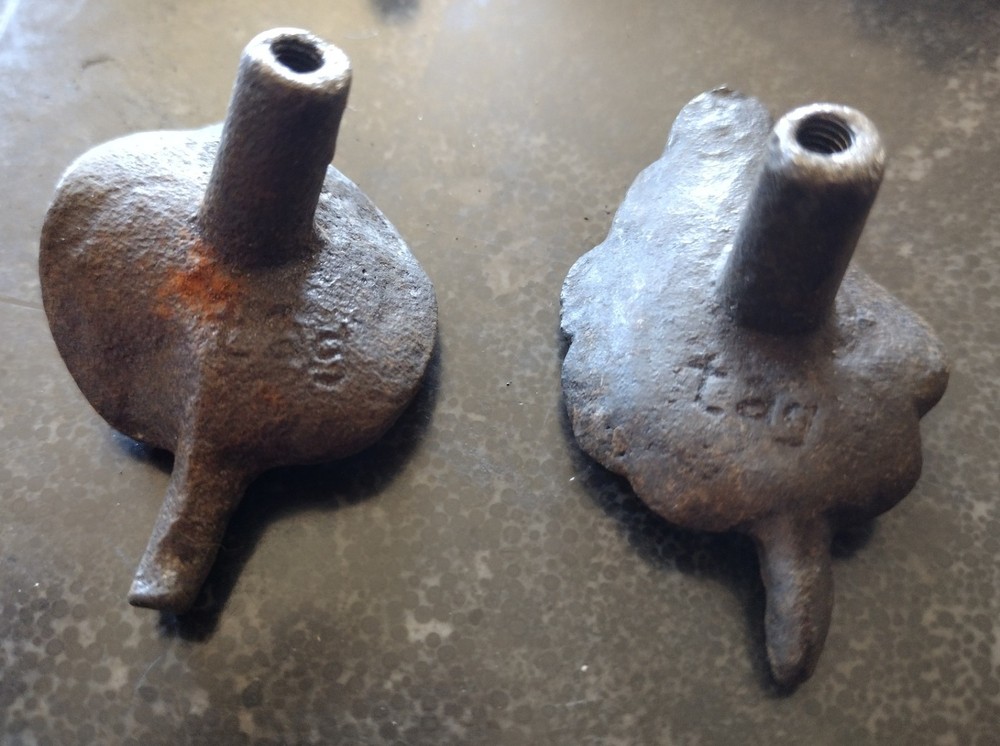 Vintage/Old 22 metal drawer pulls made by Tag - assorted Leaf Styles