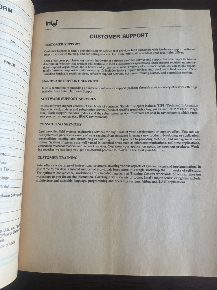 USED 1988 Intel Memory Components Handbook