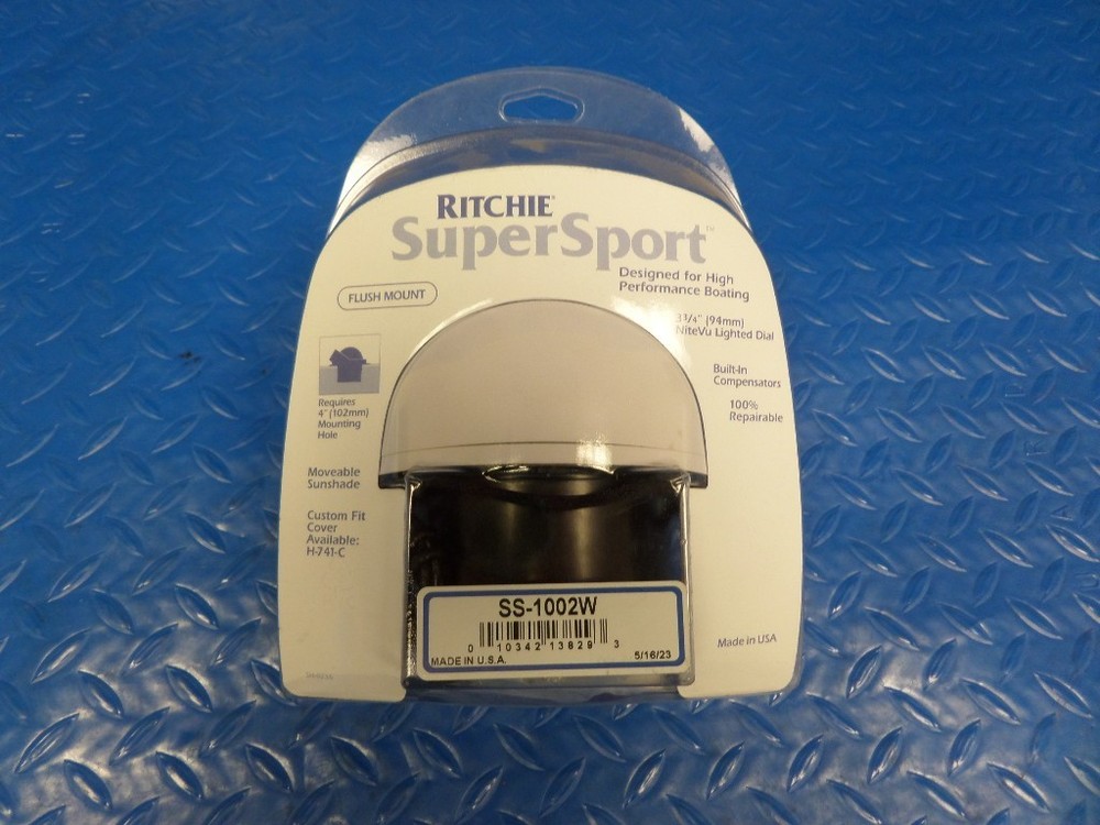 Ritchie Supersport White Compass w/ Blue Dial | SS-1002W