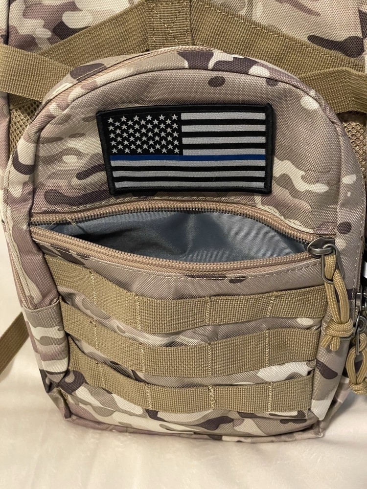 Tactical MOLLE Hydration Backpack with a camouflage pattern.No bladder.(sku#M1)