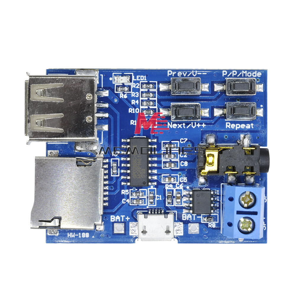 TF Card U-disk MP3 Format Decoder Board Amplifier Decoding Audio Player Module