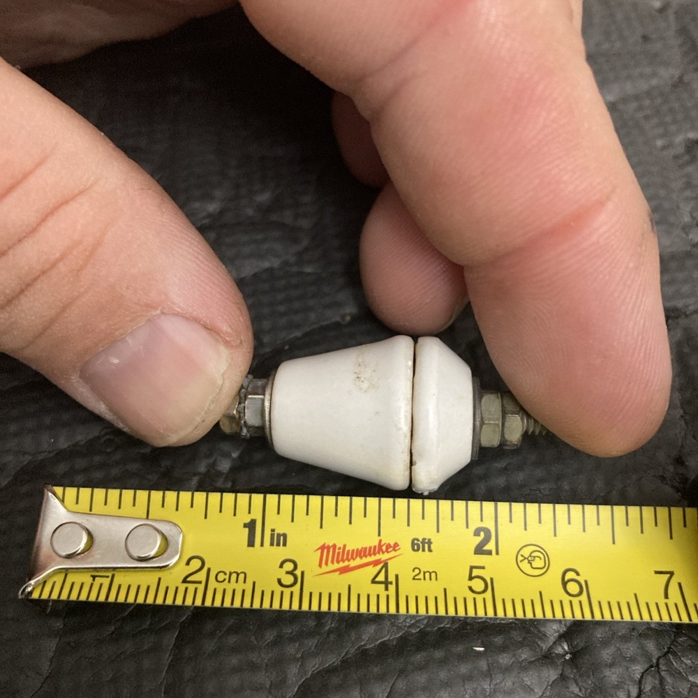 VINTAGE FEED THRU CERAMIC INSULATOR