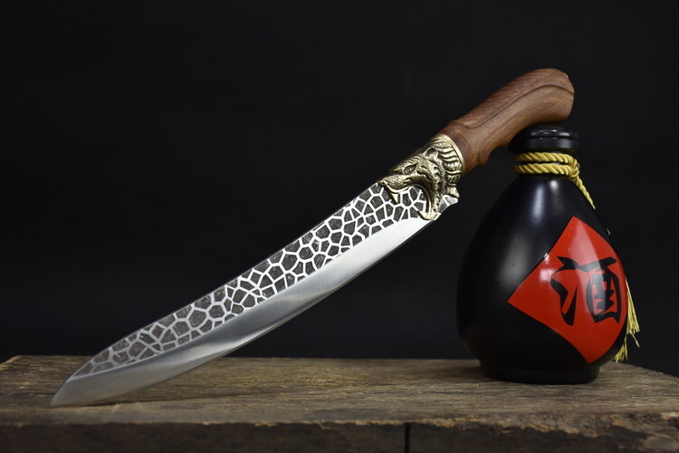 Leopard patterned artisan boning knife