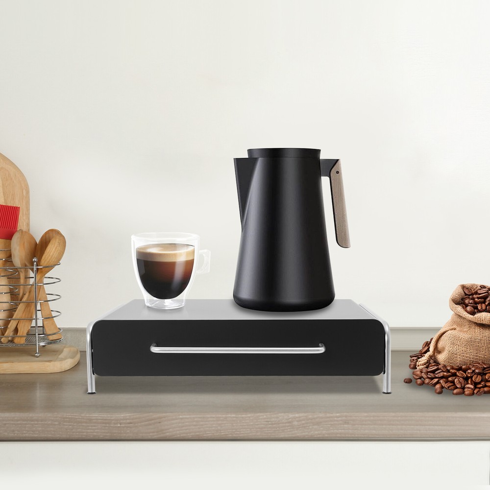 Black Modern Coffee Capsule Organizer, Coffee Capsule Storage Drawer