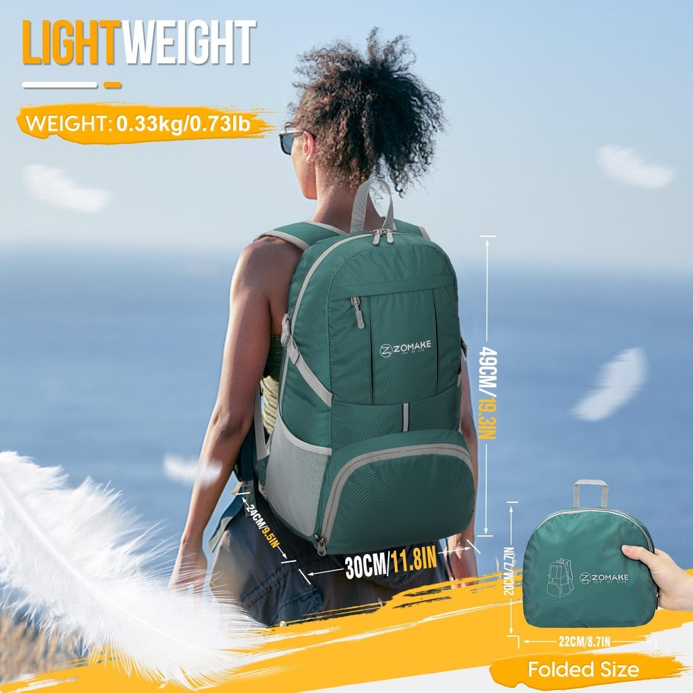 Lightweight Packable Backpack 35L, Light Foldable Backpacks Water Resistant C...