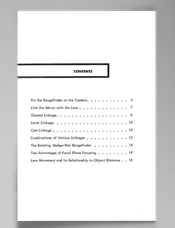 Synchronized Rangefinder Systems Photo Equipment Technician Course Reprint