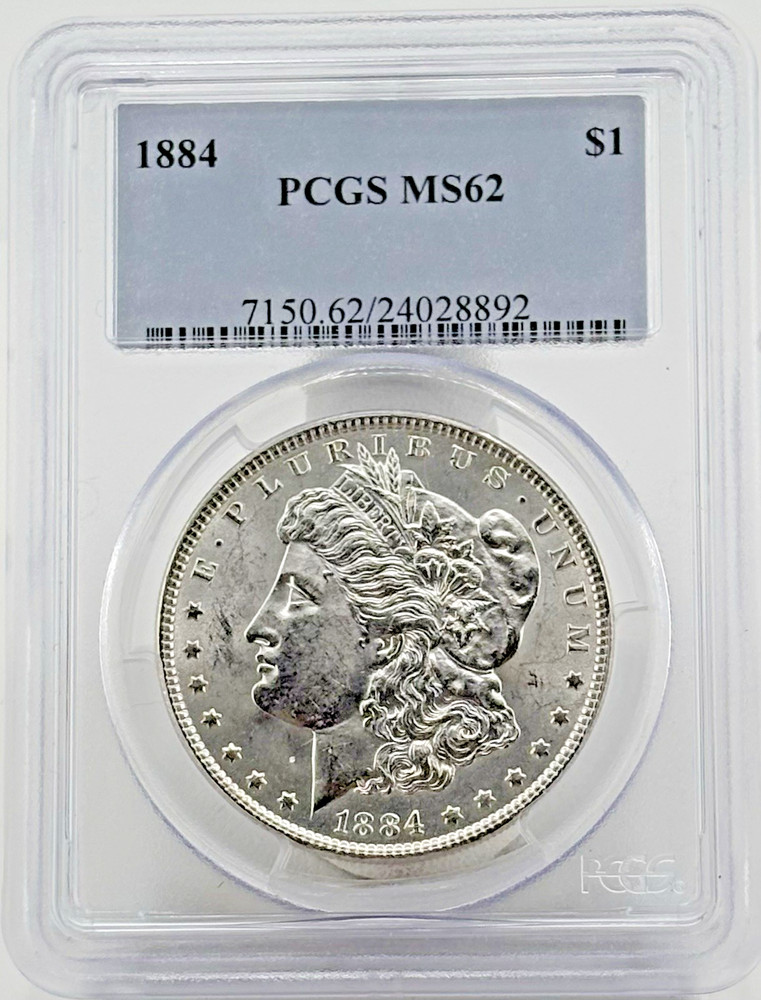 1884 Morgan Silver $1 PCGS MS62